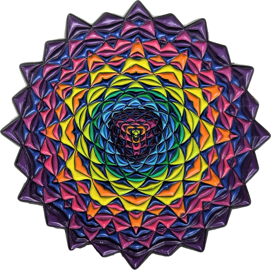 Triangle Transitional Mandala Pin