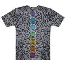 Load image into Gallery viewer, Greyscale With Chakra Spine PRINT Shirt
